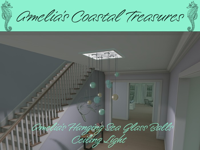 Second Life Marketplace Amelia's Hanging Sea Glass Balls Ceiling