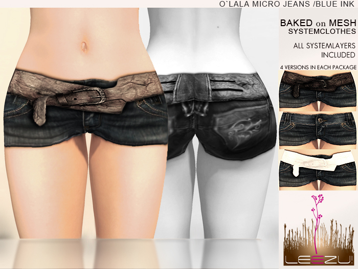  [LeeZu!] O`LaLa Micro Jeans /blue ink 
