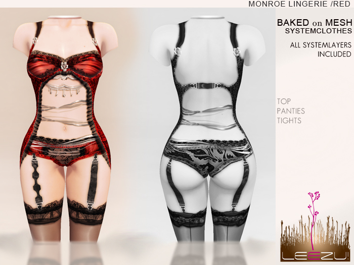  [LeeZu!] Monroe Lingerie /red 