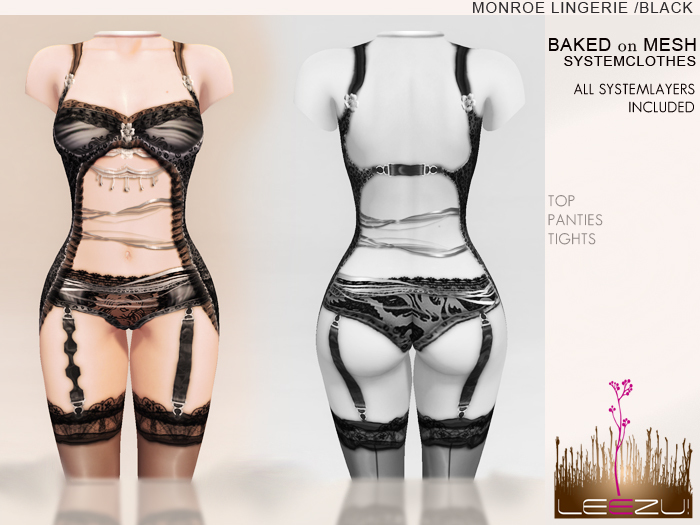 [LeeZu!] Monroe Lingerie /black
