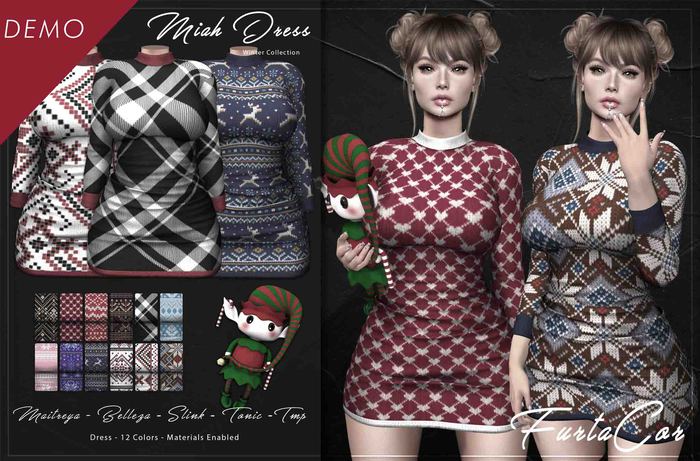 :::DEMO:::[FurtaCor Female] Miah Dress