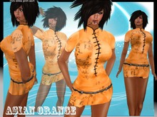 Sexy Mini dress asian orange