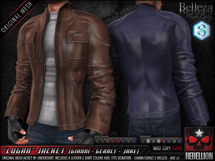 = REBELLION = "LOGAN" JACKET - DEMO