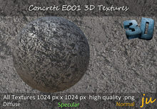 JU Concrete E001 3D Textures Full Perm