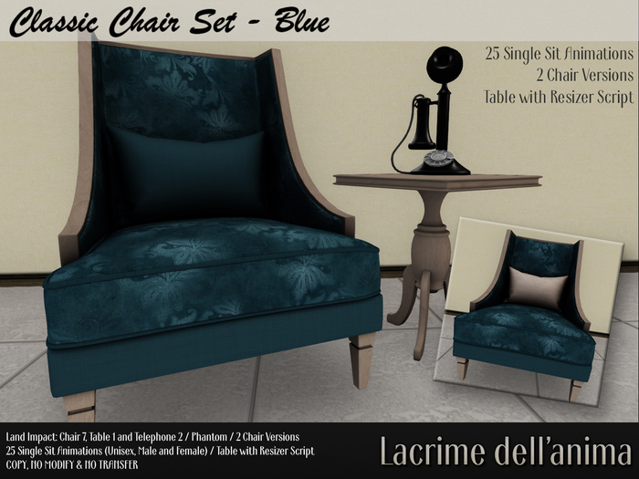 Classic Chair Set - Blue