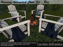 Harmony Adirondack Chair Set - Blue