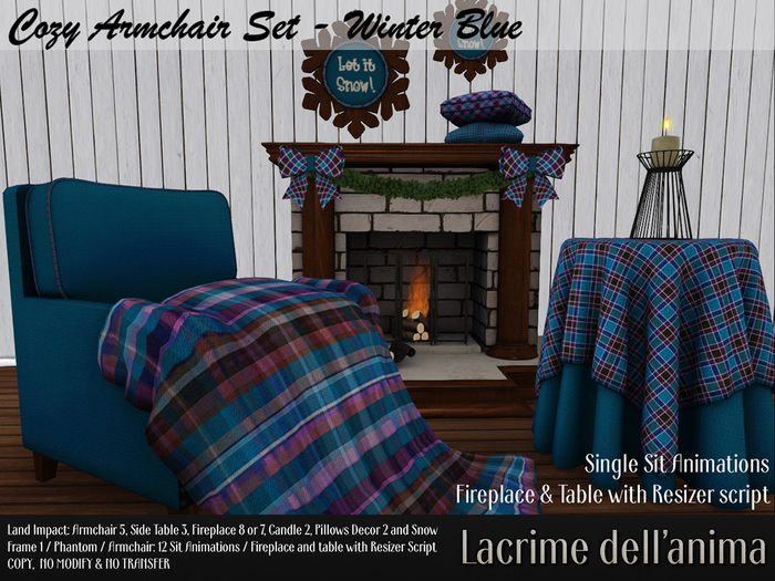 Cozy Armchair Set - Winter Blue