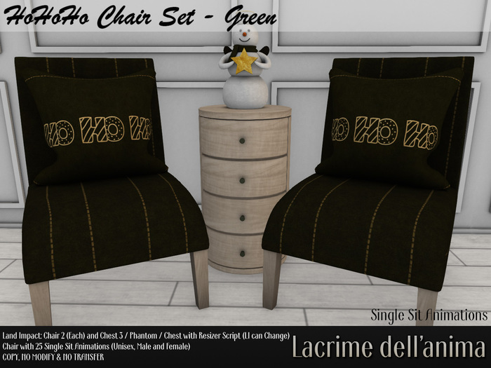 (BOX) HoHoHo Chair Set - Green