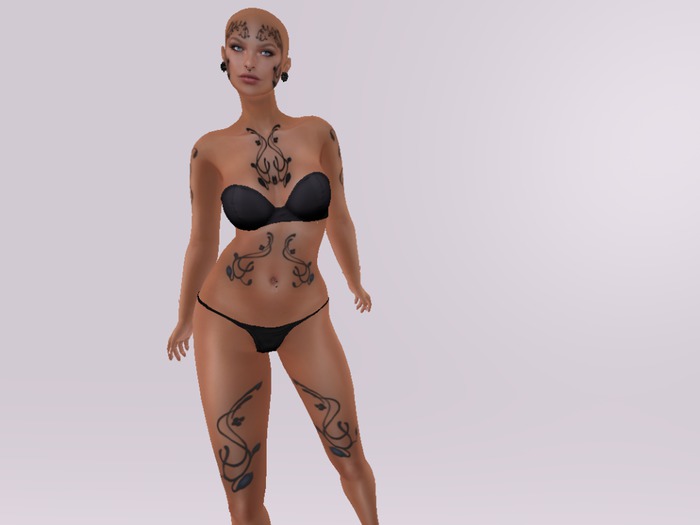AN Tattoo Vines Ash Full Body