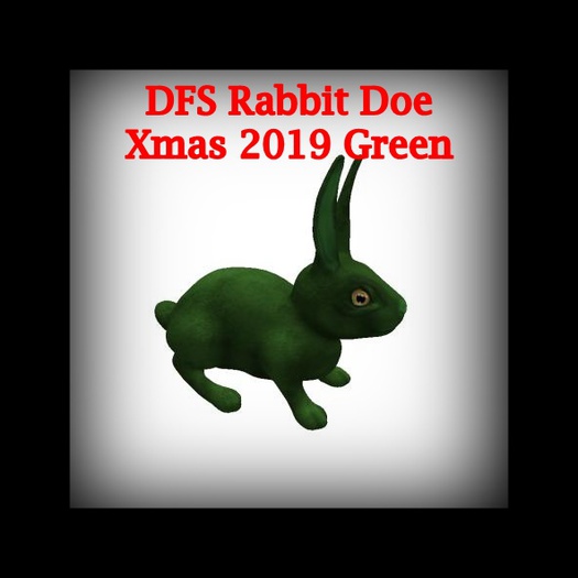 DFS TEXTURE - DFS Rabbit Doe - Xmas 2019 Green