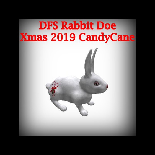 DFS TEXTURE - DFS Rabbit Doe - Xmas 2019 Candycane