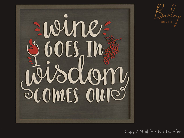 Barley - Napa Valley Set - Wine & Wisdom Chalkboard Sign
