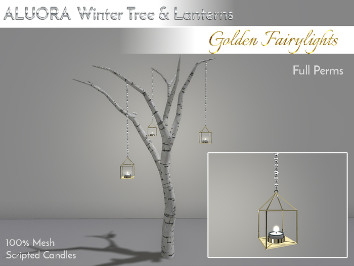 ALUORA Winter Tree & Golden Fairylights - Full Perms - Box
