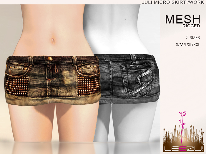 [LeeZu!] Juli Micro Skirt (mesh,rigged,material) /work