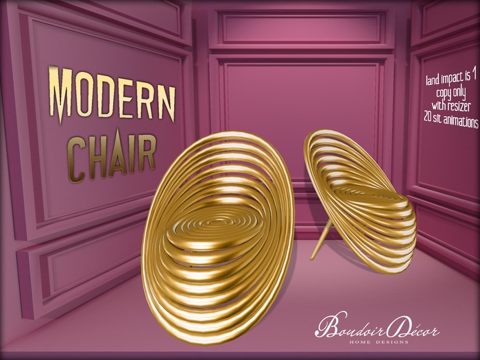Modern Chair Gold