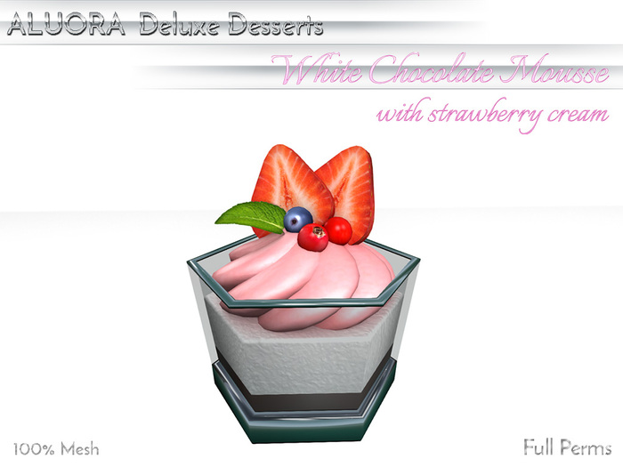 ALUORA White Chocolate Mousse Strawberry Cream - Full Perms