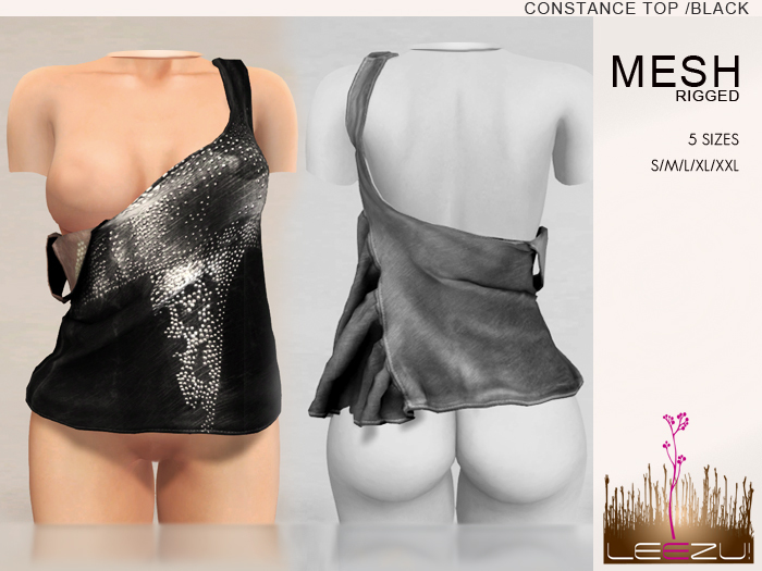 [LeeZu!] Constance Top <mesh,rigged,materials>/black