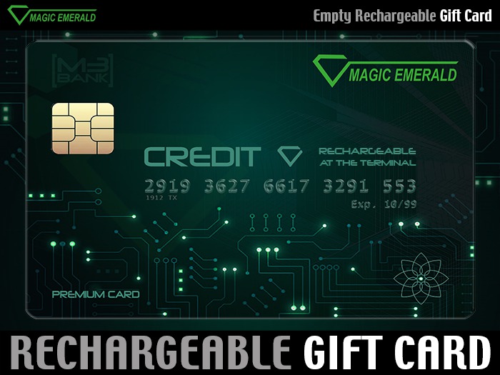 ★ Magic Emerald Gift Card ★ Empty / Rechargeable