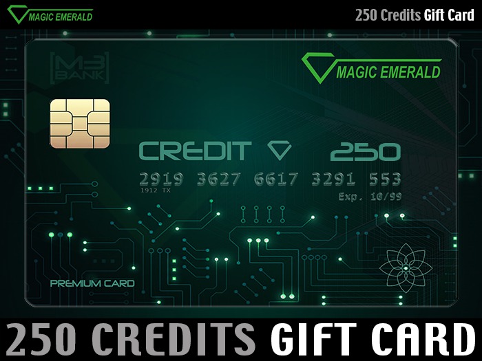 ★ Magic Emerald Gift Card ★ L$ 250 - Prepaid Credits