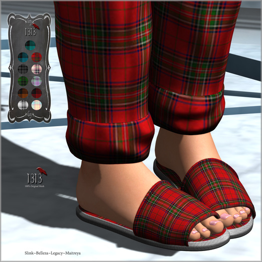 (*<*) 1313 Flannel Slippers - Fatpack