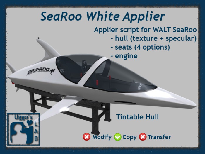 Uggo's Lab - Applier SeaRoo White (Tintable)