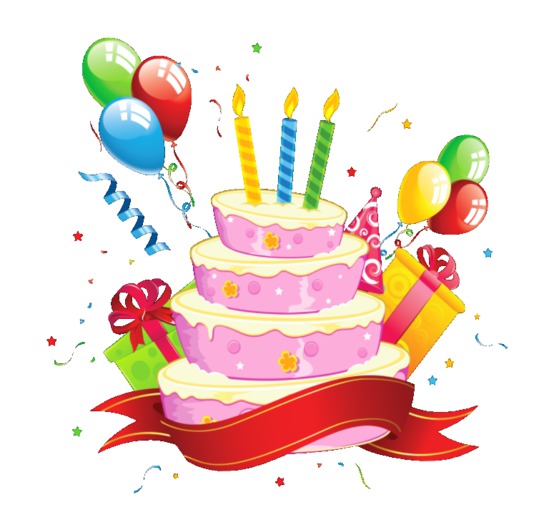 Happy Birthday Cake with candles Banner