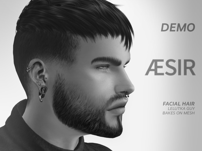 >AESIR< [DEMO] David Facial Hair [LeLutka Guy/BoM]