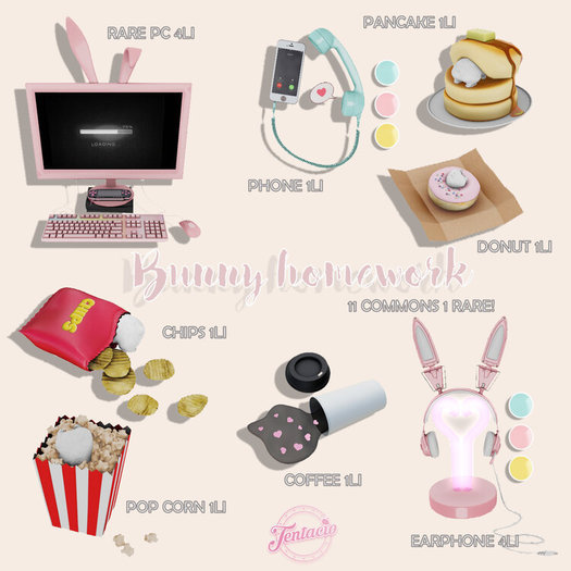 *Tentacio* Bunny homework. Bunny pc RARE