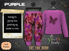 < SP > Butterfly PJ's for Bebe Youth Body -  Purple