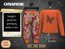 < SP > Butterfly PJ's for Bebe Youth Body -  Orange