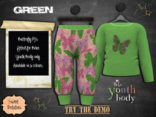 < SP > Butterfly PJ's for Bebe Youth Body - Green