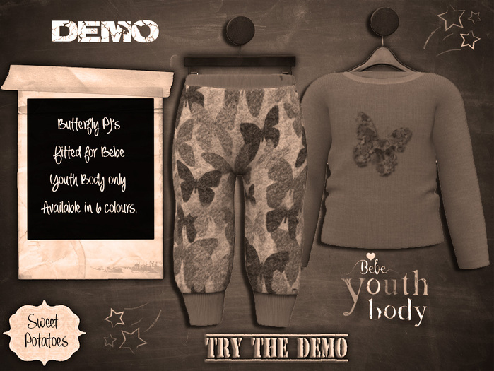 < SP > Butterfly PJ's for Bebe Youth Body -  DEMO