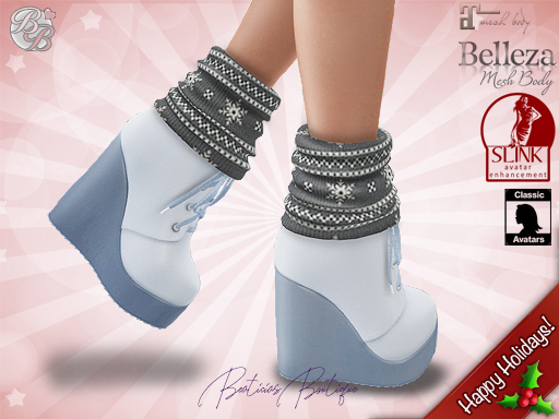 ♥ Scandinavian Grey Blue Boots ♥