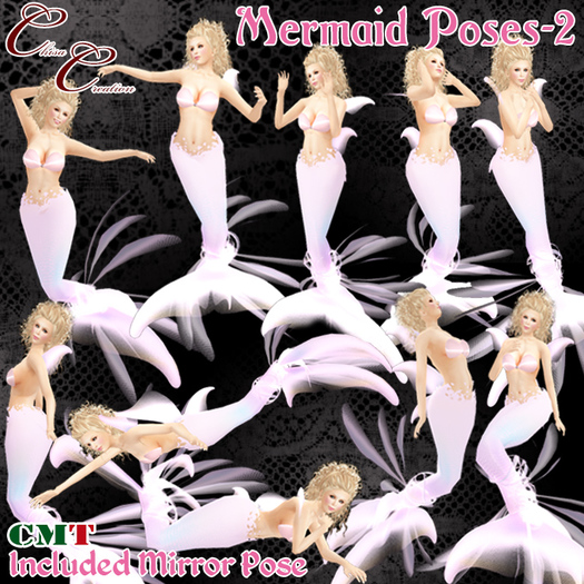 *CC* Mermaid poses-2~with mirror pose