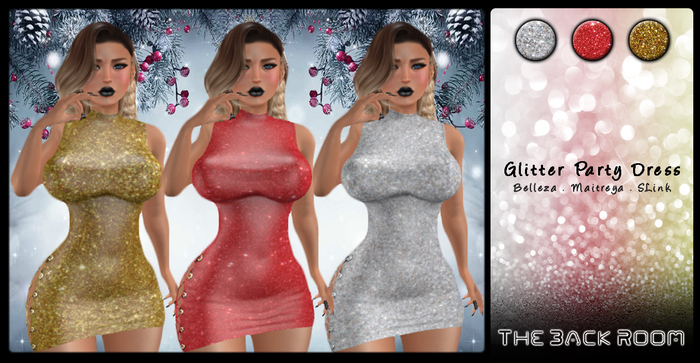 Glitter Party Dress [S!R!G] *HUD* Party Pack!