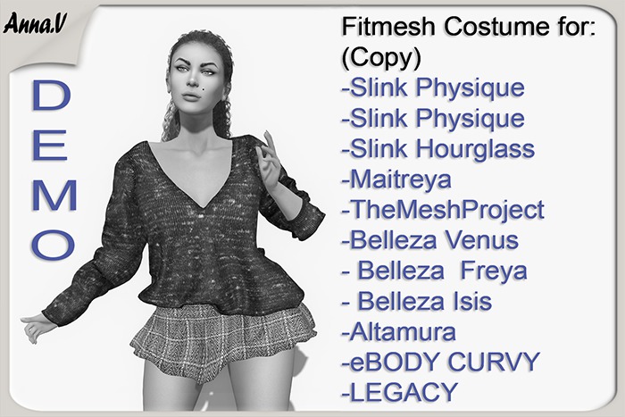 Anna.V _Costume-Autumn miss Dawn_DEMO Dawn _ Slink, Maitreya, TMP, Belleza, Altamura, eBODY, LEGACY
