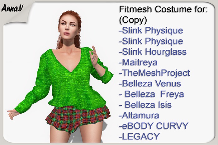 Anna.V _Costume-Autumn miss Dawn_06 Dawn _ Slink, Maitreya, TMP, Belleza, Altamura, eBODY, LEGACY