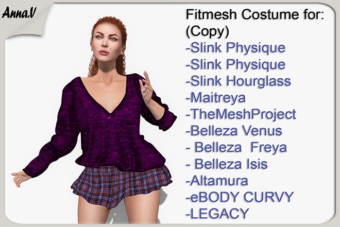 Anna.V _Costume-Autumn miss Dawn_08 Dawn _ Slink, Maitreya, TMP, Belleza, Altamura, eBODY, LEGACY