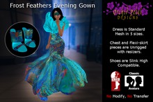 -OPd Mesh- Frost Feathers Evening Gown (Cmt-Box)