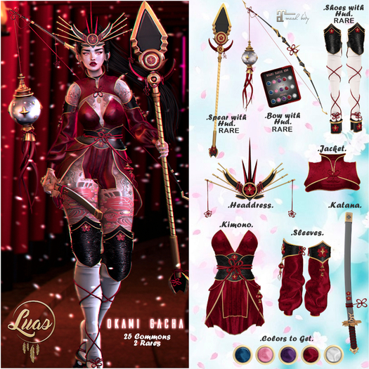 Luas Okami Headdress Blue