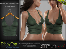 TABBY FEMALE TOP COLORS GREEN - MESH - Maitreya Lara, Belleza Freya, Legacy - FashionNatic