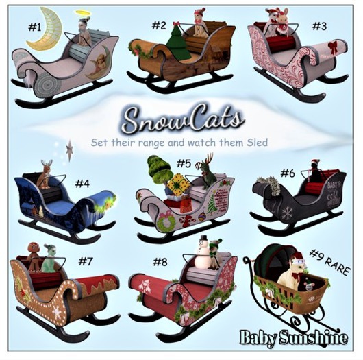 SnowCats Box #9 Winter Pram RARE