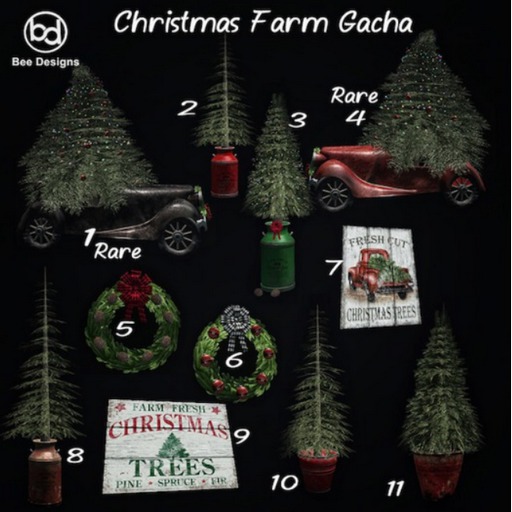 Bee Designs Christmas Farm gacha 1 RARE 1