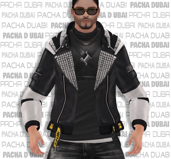 PACHA_Black Leather Rider Jacket -Black_Spiks