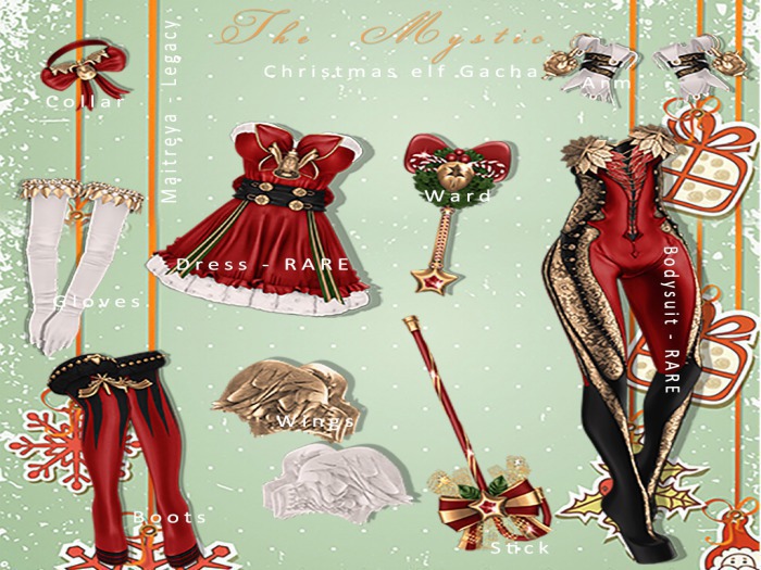 *The Mystic*Christmas elf Ward (red)