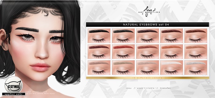 Just Magnetized - Natural Eyebrows set 04 for CATWA