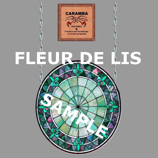 stained glass window fleur de lis - texture