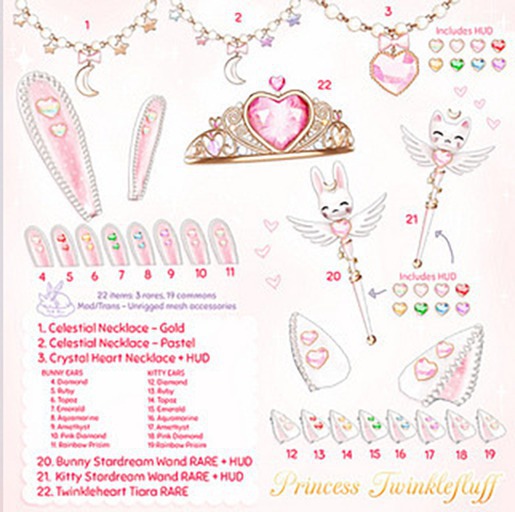 Diamond Tiara Rabbitears Second Life Marketplace - +Half-Deer+ Princess Twinklefluff - Bunny ...