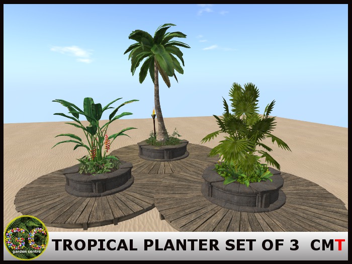 GC - TROPICAL PLANTER SET 3