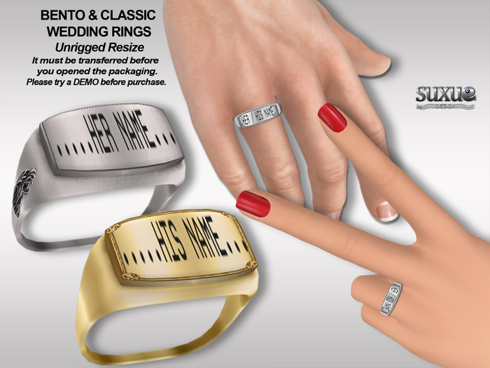 [SuXue Mesh] For Bento & Classic Hands Rings Artu Female Male